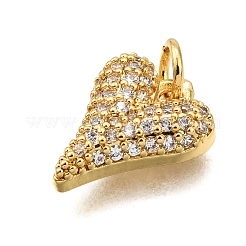 Brass Micro Pave Cubic Zirconia Pendants&nbsp;KK-K401-08C-G
