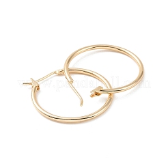 Brass Huggie Hoop Earrings for Women&nbsp;EJEW-A083-01G