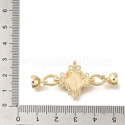 Brass & Abalone & Shell Fold Over Clasps&nbsp;KK-K389-131G