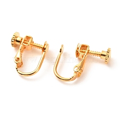 Brass Clip-on Earring Findings&nbsp;KK-F824-021G
