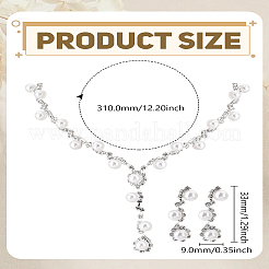 Alloy Rhinestone Necklace & Earring Sets&nbsp;SJEW-LP0001-45