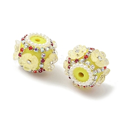 Flower Style Resin Rhinestone Beads&nbsp;CLAY-NH0003-05S-02