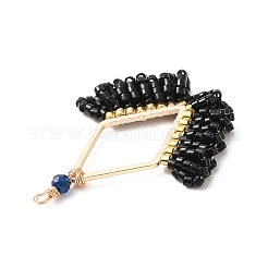 Glass Seed Beaded Pendants&nbsp;PALLOY-MZ00144-01