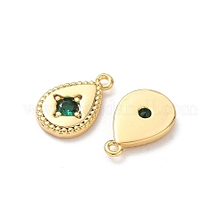 Brass Micro Pave Cubic Zirconia Charms&nbsp;KK-D504-20B-G