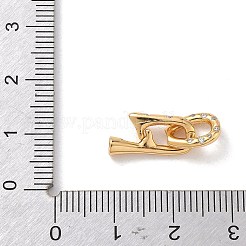 925 Sterling Silver Micro Pave Clear Cubic Zirconia Fold Over Clasps&nbsp;SE-CBAF1B0-03G