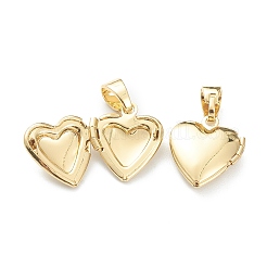 Brass Locket Pendants&nbsp;X-KK-P199-15G