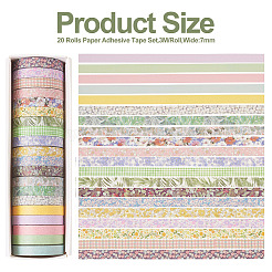 20 Rolls Paper Adhesive Tape Set&nbsp;DIY-TAC0023-42D