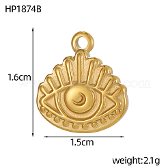 304 Stainless Steel Pendants&nbsp;STAS-OY007-23G