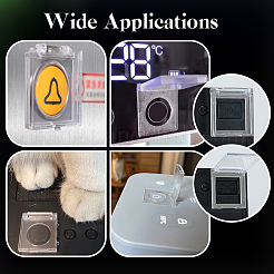 Plastic Push Button Switch Protector Cover&nbsp;AJEW-WH0819-013