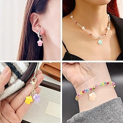 30Pcs 6 Colors Luminous Opaque Resin Pendants&nbsp;JACR-YW0001-03