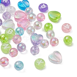 800Pcs 3 Style 5 Colors Transparent Acrylic Beads&nbsp;TACR-YW0001-45