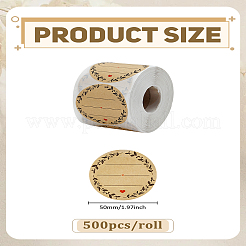 1 Roll Kraft Paper Stickers&nbsp;AJEW-LP0003-27