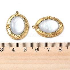 Natural Freshwater Shell Pendants&nbsp;STAS-G397-24G-01