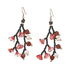 Glass Seed Bead Dangle Earrings&nbsp;EJEW-MZ00770-01