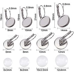 80Pcs 4 Style 304 Stainless Steel Leverback Earring Findings&nbsp;STAS-UN0024-46