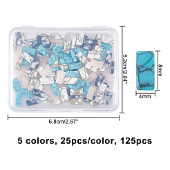 5 Colors Synthetic Turquoise Cabochons&nbsp;MRMJ-OC0002-13