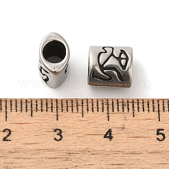 12Pcs Oval with Constellation 304 Stainless Steel Beads&nbsp;STAS-E215-05AS-M