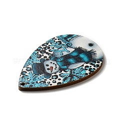 Single Face Printed Wood Big Pendants&nbsp;WOOD-H102-03D