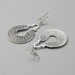 3 Pair 3 Style Tibetan Style Alloy Geometric Dangle Earrings for Women&nbsp;EJEW-WH0047-70A