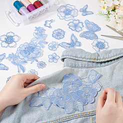 16Pcs 16 Styles Embroidery Lace Appliques&nbsp;DIY-GA0007-45
