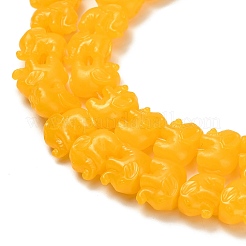 Synthetic Coral Dyed Carved Bead&nbsp;BSHE-H114-04D
