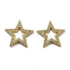 Rack Plating Brass Cubic Zirconia Charms&nbsp;KK-D026-23G