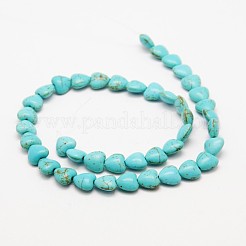 Heart Synthetic Turquoise Beads Strands&nbsp;X-TURQ-I019-10mm-08