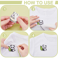 24Pcs 12 Styles Panda Computerized Embroidery Cloth Iron on/Sew on Patches&nbsp;DIY-AR0004-65