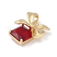 Christmas Theme Brass Rhinestone Pendants&nbsp;KK-Z065-09G-01