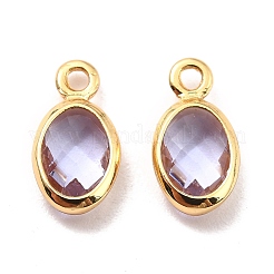 Eco-Friendly Brass with Glass Pendants&nbsp;KK-K268-01X
