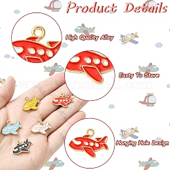 25Pcs 5 Colors Alloy Enamel Pendants&nbsp;ENAM-YW0006-78