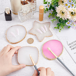 4Pcs 4 Style Resin Imitation Agate Color Palette&nbsp;MRMJ-NB0001-19
