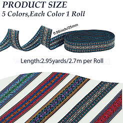 13.5M 5 Colors Vintage Jacquard Polyester Ribbon&nbsp;OCOR-CY0004-30