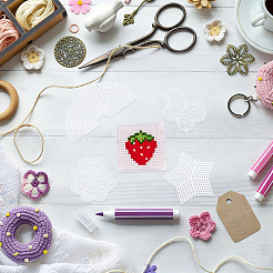 100Pcs 10 Styles DIY Plastic Canvas Shapes&nbsp;DIY-WA0001-30