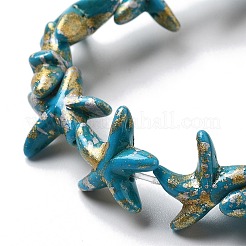 Synthetic Turquoise Dyed Beads Strands&nbsp;G-P507-04R