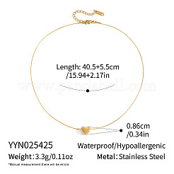 304 Stainless Steel Heart Pendant Necklaces for Women&nbsp;GT5254