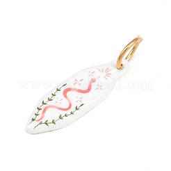 304 Stainless Steel Enamel Pendants&nbsp;STAS-C169-01A