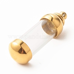 304 Stainless Steel Glass Bottle Pendants&nbsp;STAS-O160-03G