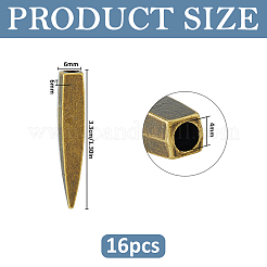 16Pcs Zinc Alloy Cord End&nbsp;FIND-FH0018-03AB