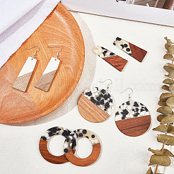 DIY Wooden Dangle Earring Making Kits&nbsp;DIY-OC0006-44