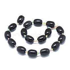 Natural Black Agate Beads Strands&nbsp;G-L544-063B-01