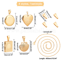 Locket Pendant Necklace DIY Making Kit&nbsp;DIY-DC0001-21