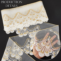 10 Yards Polyester Flower Embroidery Lace Trim&nbsp;OCOR-GF0004-87
