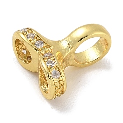 Rack Plating Brass Micro Pave Clear Cubic Zirconia Charms&nbsp;KK-G515-48G