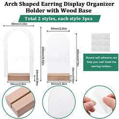 1 Set Transparent Acrylic Single Pair Earring Display Stands Set&nbsp;EDIS-SC0001-04
