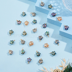 60Pcs Wire Wrapped Electroplate Glass Pendants&nbsp;PALLOY-FH0008-76A