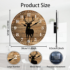 MDF Printed Wall Clock&nbsp;HJEW-WH0058-020