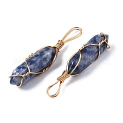 Natural Blue Spot Jasper Big Pendants&nbsp;G-T122-70B