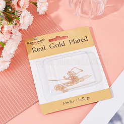8Pcs 2 Style Brass Chain Stud Earring Findings&nbsp;KK-BBC0009-80