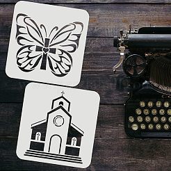 Religion Theme PET Drawing Painting Stencils Templates Sets&nbsp;DIY-WH0172-945